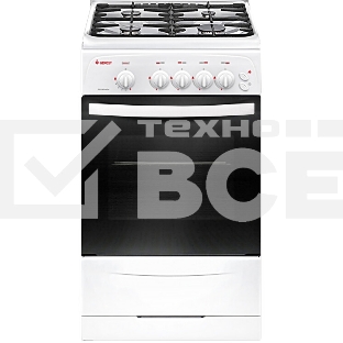 Плита газовая Gefest CG 50M04 K73 белый, конфорок 4 шт, духовка 42 л, 50 см x 85 см x 57 см