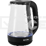 Чайник электрический Vitek VT-8803 1.7 л, 2200 Вт, черный корпус: стекло, фото 1
