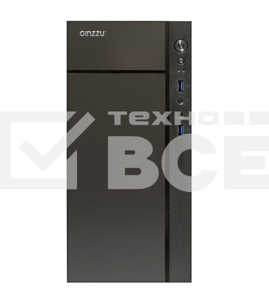 Компьютерный корпус Ginzzu B250 2*USB 3.0,AU  w/o PSU