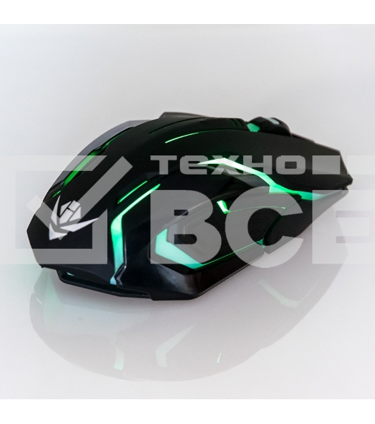 Мышь беспроводная Nakatomi MROG-20UR черный, 2400 dpi, радиоканал, USB, кнопки - 6