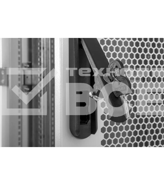 Шкаф серверный напольный ЦМО 48U (600 1200) дверь перфорированная, задние двойные перфорированные, цвет черный