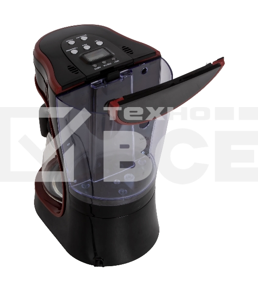 Кофеварка капельная SUPRA CMS-0655 черный/красный, исп. кофе - молотый, 720 мл, 750 Вт.