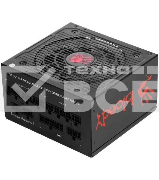 Блок питания Bloody BD-PS750G, 750Вт, 80 PLUS Gold, 120мм, модульный, черный