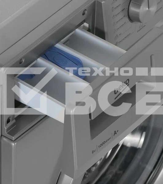 Стиральная машина Beko WRE 65P1 BSS серебристый, загрузка фронтальная 6 кг, 1000 об/мин., класс: А