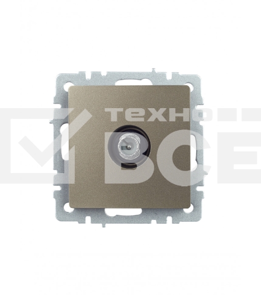 Розетка TV проходная IEK BRITE РТВ10-0-БрШ шампань