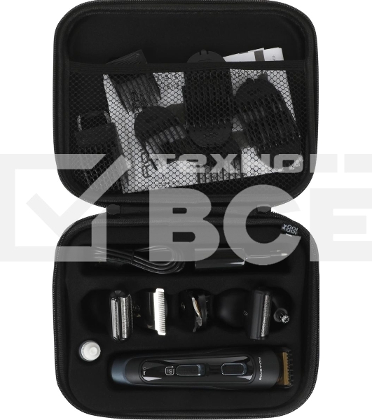 Триммер Rowenta Selectium TN9464E0 черный/хром (насадок в компл:16шт)