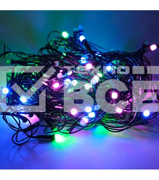 Гирлянда светод. Funray Минишарики, SE-MINI-110M, 10М,100LED,мульти(6цв.),темно-зел.шн.0,7м,контр,
