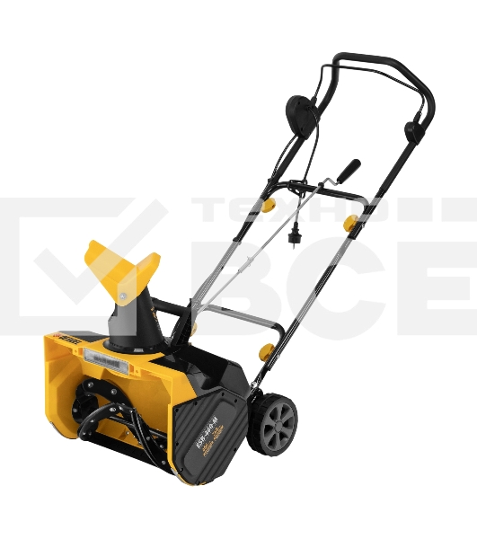 Электрическая снегоуборочная машина Denzel ESB-460-M, 1.8 кВт, металлический шнек, LED фара