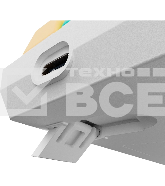 Клавиатура проводная механическая Defender Vexx Pro GK-084 RU, белый/зеленый, механическая