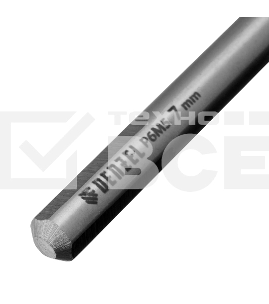 Сверло спиральное по металлу Denzel 7,0 х 156 мм, Р6М5, Golden Tip, удлиненное