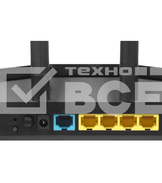 Роутер беспроводной Asus RT-AX57 AX3000 10/100/1000BASE-TX черный