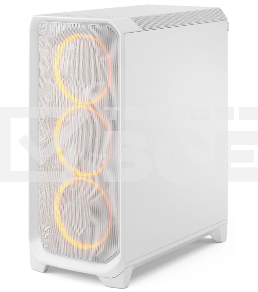 Корпус Fractal Design Meshify 3 White RGB TG Clear Tint, Midi-Tower, белый, 3 x 140 мм