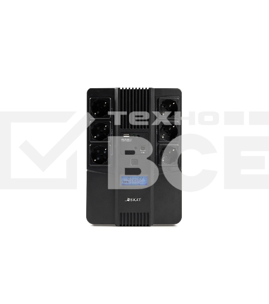 Источник бесперебойного питания Бастион SKAT-UPS 800-AID-IN-1x9 220В 480Вт дисплей 1АКБ 9А·ч внутр. меандр. (8935)