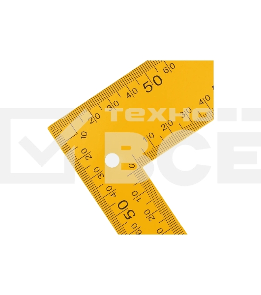 Угольник Denzel стальной, 200 мм х 300 мм, ультрафиолетовая печать (измерительная шкала)