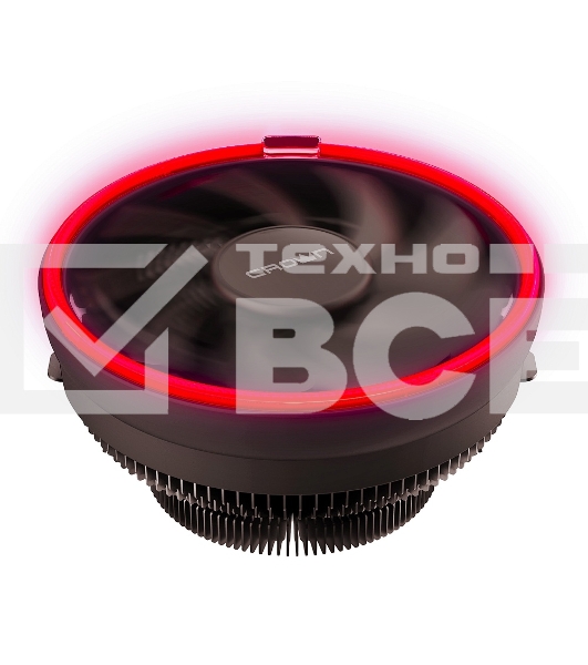 Кулер для процессора Crown CM-90 v2 серебристый/синий, 90 мм, алюминий, 2000 об/мин, 20 дБ, 3 pin, 95 Вт, 57 мм