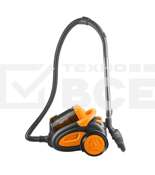 Пылесос Centek CT-2520 Orange оранжевый/черный, 400/2200 Вт, уборка сухая, пылесборник циклонный фильтр, 2 л