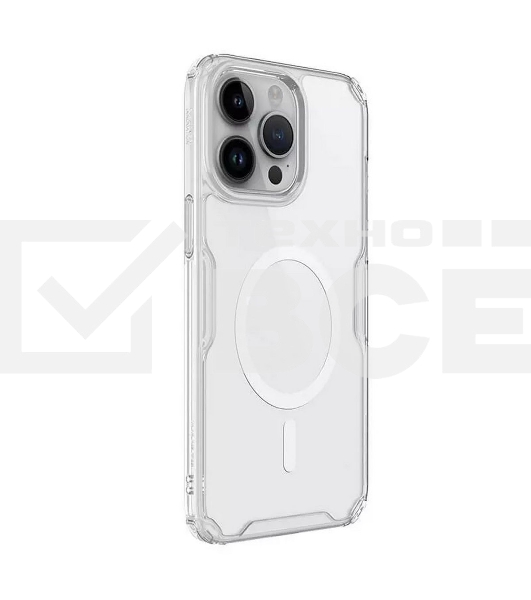 Чехол Nature TPU Pro Magnetic Case, белый, (AP IP15 Pro Max)