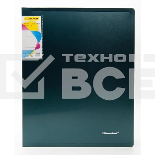 Папка с 60 прозр.вклад. Silwerhof Perlen 292961-75 A4 1мм карман зеленый металлик