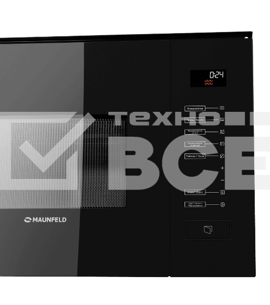Микроволновая печь встраиваемая Maunfeld MBMO.20.8GB чёрный, 20 л, 700 Вт, переключатели - сенсор