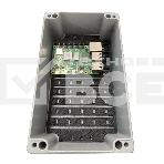 Корпус ACD XG387 Metal case IP65, 200*120*80mm, металлический, 3 отверстия (28 + 28 + 23мм) с резиновыми заглушками, цвет серебристый, совместим с Raspberry Pi 3B, 3B+, 4, Orange Pi, фото3