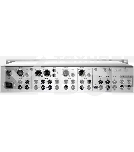 Аудиоинтерфейс Antelope Audio Isochrone Trinity тактовый генератор синхросигнала, 64-битный DSP, 3 независимых синхронных генератора звуковой частоты до 384 кГц, 3 - HD-сигнала, 3 независимых синхронных генератора SD-сигнала