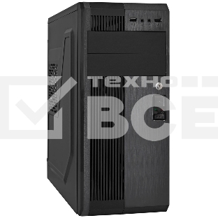 Компьютерный корпус Miditower ExeGate UN-605B-UNS450 (ATX, БП UNS450 с вент. 12см, 2*USB, аудио, блокировка, черный)