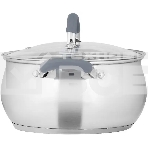 Кастрюля LARA LR02-483 BELL 22x12,5 см, 4,7 л, нержавеющая сталь 316L (хром/никель/молибден), индукционное дно, силиконовая ручка, стеклянная крышка, фото4