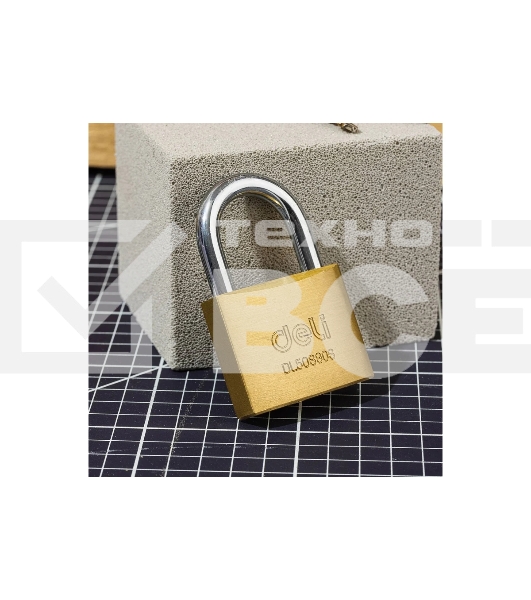 Замок навесной Deli DL508906 латунный, 50мм