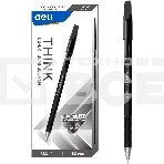 Набор ручек шариковых Deli Think EQ8-BK, черные чернила (12шт), линия 0.5мм, фото 1