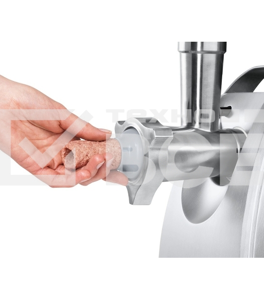 Мясорубка электрическая Bosch MFW68680 черный, 2200 Вт, 4.3 кг/мин, реверс, защита от перегрузки, насадки - 5