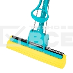 Швабра отжимная Home Palisad 110 см, губка PVA 26х5,5х6 см, телескопическая рукоятка, бирюзовая, фото4