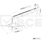 Кронштейн для проектора Cactus CS-VM-PR05BL-AL серебристый макс.10кг настенный и потолочный поворот и наклон, фото2