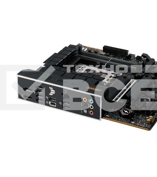 Материнская плата ASUS TUF GAMING B760M-PLUS II, LGA 1700, Intel B760, 4xDDR5, 4xSATA, 3xM.2, 1xPCIe 5.0 x16, 1xPCIe x4, 1xPCIe x1, 1xUSB-A 3.2 Gen 2, 2xUSB-A 3.2 Gen 1, 4xUSB 2.0, 1xUSB-C 3.2 Gen 2x2, 1x2.5Gb LAN, 5x3.5 мм, 7.1, mATX