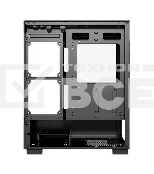 Корпус компьютерный Powercase Vision Micro M, Tempered Glass, чёрный, mATX  (CVMMB-L0)