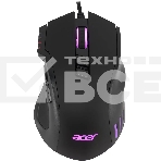 Мышь проводная Acer OMW150 черный, 4800 dpi, USB, кнопки - 8, фото 1