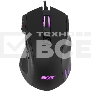 Мышь проводная Acer OMW150 черный, 4800 dpi, USB, кнопки - 8