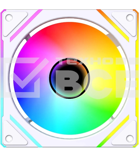 Вентилятор для корпуса Bloody BD-CF120ARGB2 LCD ARGB белый, 120 мм, 1600 об/мин, 26 дБ, 4 pin