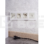 Рамка 4-местная IEK BRITE РУ-4-Бр DECOR рифленый белый, фото2