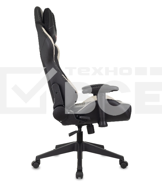 Кресло игровое Бюрократ VIKING 5 AERO WHITE черный/белый искусственная кожа