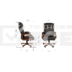 Кресло компьютерное Chairman 653 нат.кожа/экокожа, черный, мультиблок Россия, фото5
