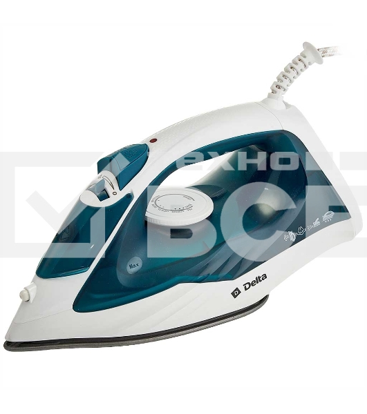 Утюг DELTA DL-153 белый с бирюзовым