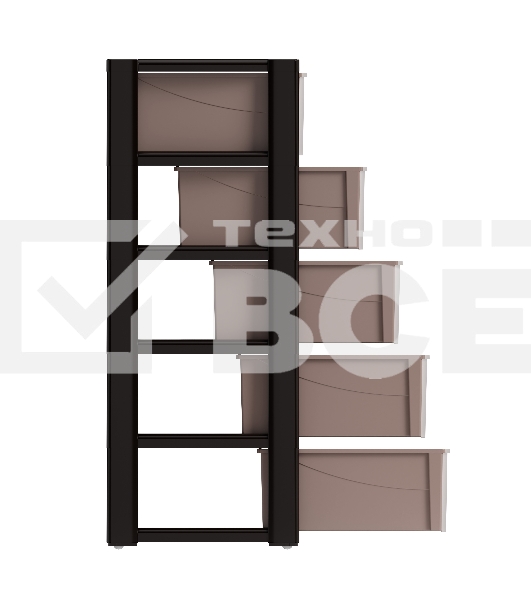 Комод Альтернатива Колорит 5 секц., венге, широкий М8762