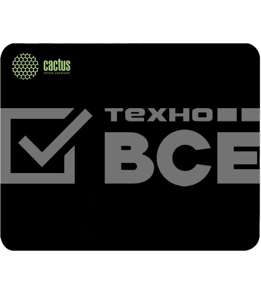 Коврик для мыши Cactus черный 220x180x2мм (CS-MPC-P01XS)