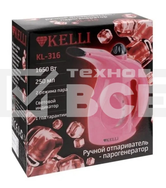 Отпариватель Kelli КL-316 Розовый