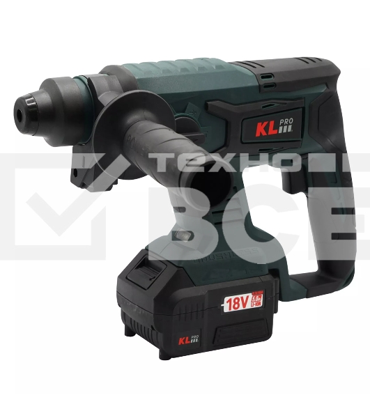 Профессиональный бесщеточный перфоратор аккумуляторный KLPRO KLPM18B-50 (18В, Li-ion-2шт, 5.0А·ч, 1,7Дж, SDS-plus, З/У,сумка)