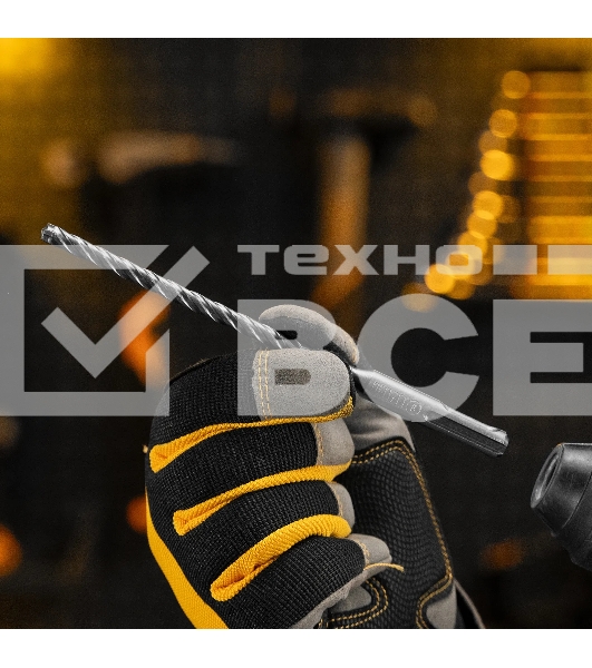 Бур по бетону Denzel цельная крестовая пластина, 6x165 мм, SDS PLUS