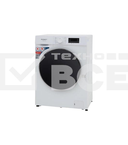 Стиральная машина KRAFT KF-MBDS8147W белый, загрузка фронтальная 8 кг, 1400 об/мин, класс: А+++
