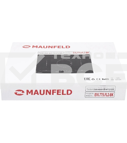 Индукционная варочная панель Maunfeld EVI.775-FL2-BK, конфорок: 5 шт., стеклокерамика, независимая, черный