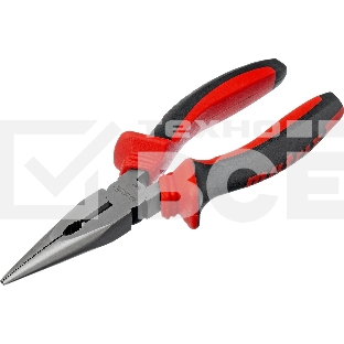 Длинногубцы прямые Matrix, 160 мм, хром-ванадий, двухкомпонентные рукоятки