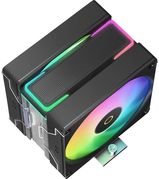 Кулер для процессора Ocypus Delta A40 SE BK Dual Fan ARGB, 2x120mm ARGB FAN, Top ARGB Panel, 4 HEAT PIPES, 4-PIN PWM, 800-1800 RPM, 31DBA, HYDRO BEARING, LGA115X/1200/1700/18XX, AM4/AM5